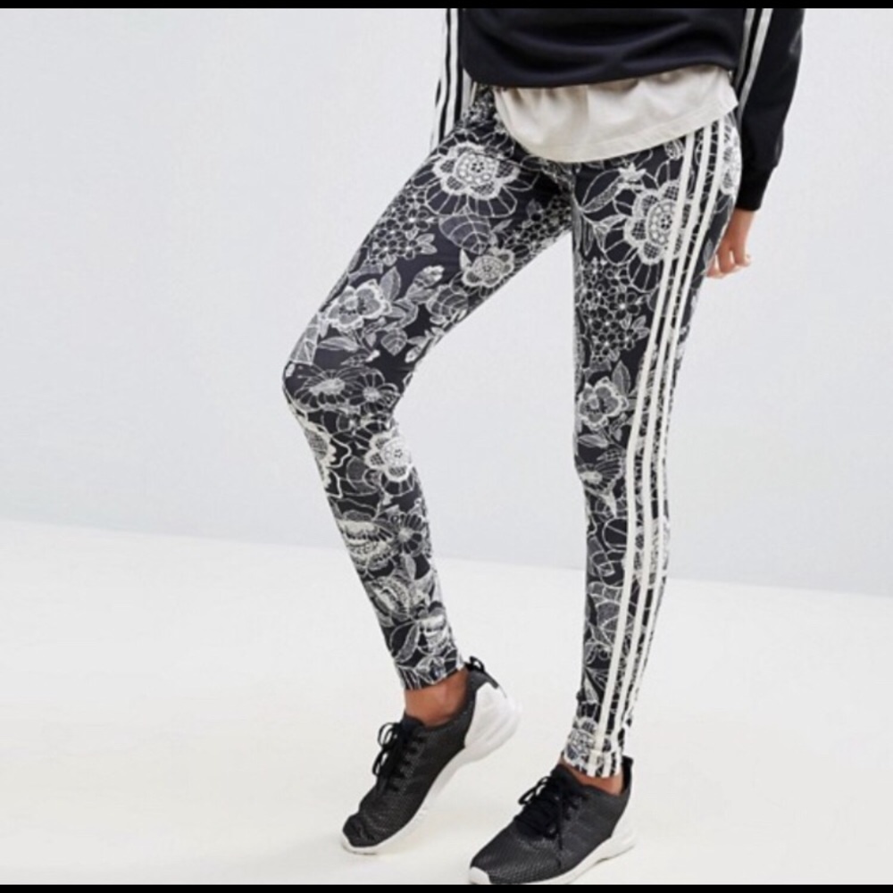 Adidas florido Farm floral print 3-stripe leggings